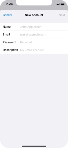 Press Name and key in the required sender name.