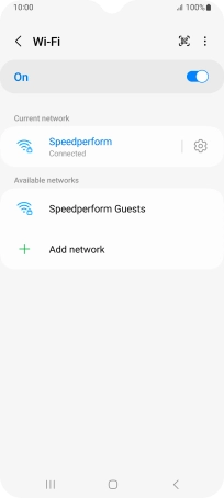 Press the settings icon next to the Wi-Fi network you're connected to.