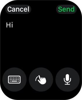 Press the microphone icon and record the message. Press the microphone icon and record the message.