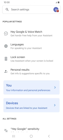 Press Hey Google & Voice Match.