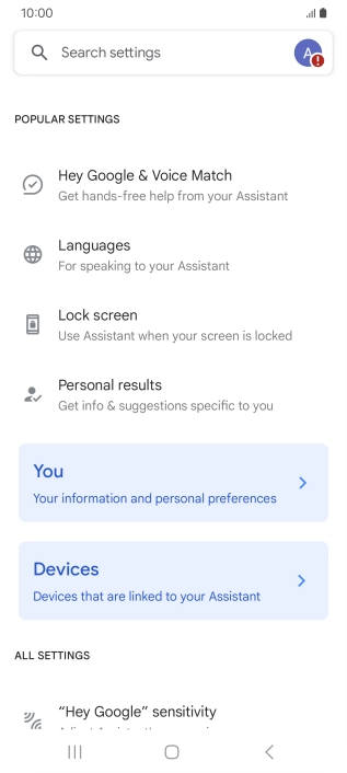 Press Hey Google & Voice Match.