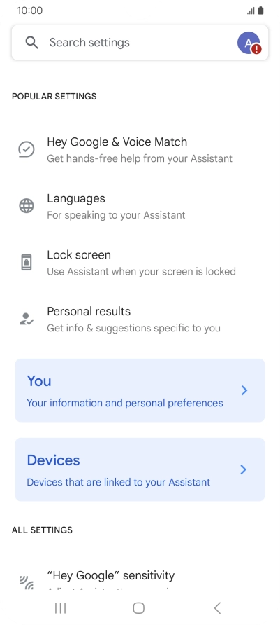 Press Hey Google & Voice Match.
