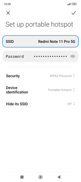 Press Password and key in the required password.