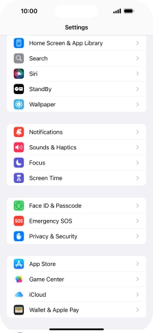 Press Face ID & Passcode.