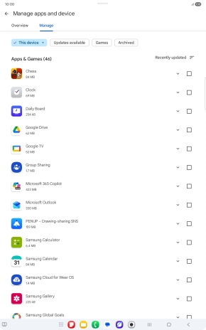 Press the required app. Press the required app.