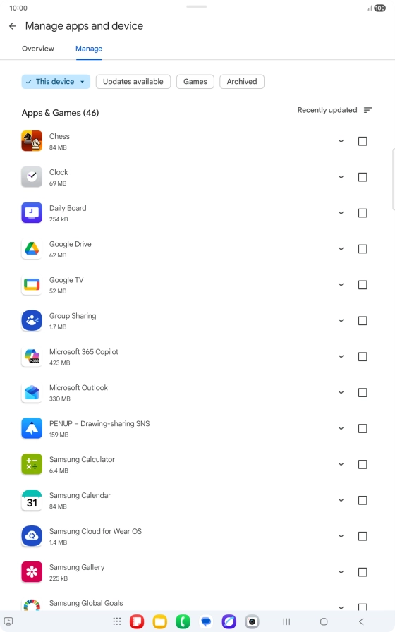 Press the required app. Press the required app.