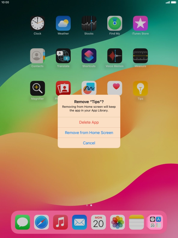 Press Delete App. Press Delete App.
