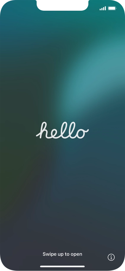 Slide your finger upwards starting from the bottom of the screen.
