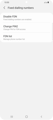 Press Disable FDN.