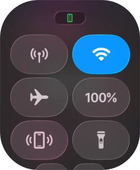Press the mobile data icon to turn the function on or off.