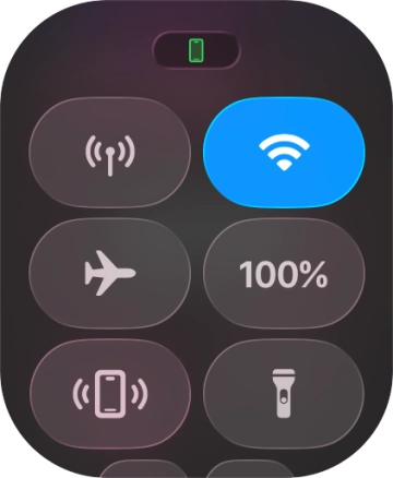 Press the mobile data icon to turn the function on or off.