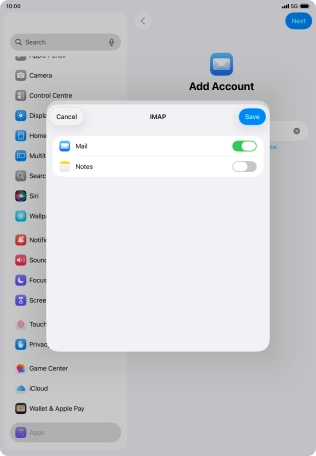 Press Save. Your email account has now been set up. To select more settings for incoming and outgoing server, proceed with the following steps. Press Save. Your email account has now been set up. To select more settings for incoming and outgoing server, proceed with the following steps.