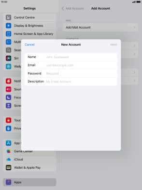 Press Name and key in the required sender name.