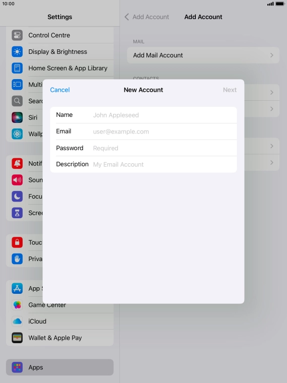 Press Name and key in the required sender name.