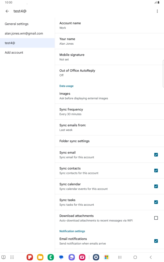 Press Account name and key in the required name.