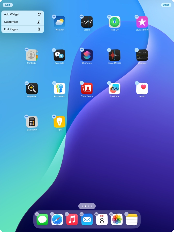 Press Add Widget.