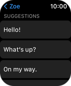 Press the required quick reply. Press the required quick reply.