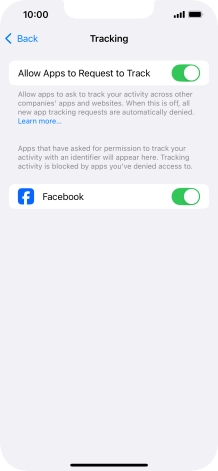 Press the indicator next to 