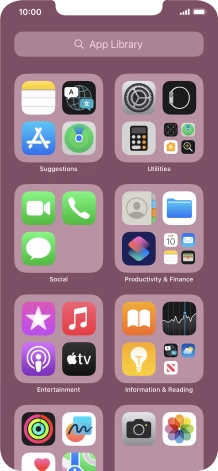 Press the required app. Press the required app.