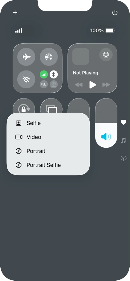Press and hold the required function to see more actions.