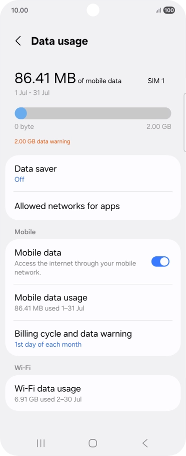Press Data saver. Press Data saver.