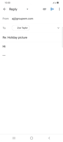 Press the send icon. Press the send icon.