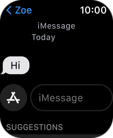 Press iMessage and record the message. Press iMessage and record the message.