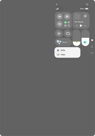 Press and hold the required function to see more actions.