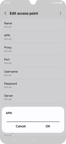 Key in wap.vodafone.co.uk and press OK. Key in wap.vodafone.co.uk and press OK.