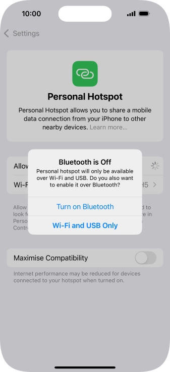 If Wi-Fi is turned on, press Wi-Fi and USB Only. If Wi-Fi is turned on, press Wi-Fi and USB Only.