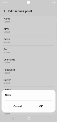 Key in Vodafone MMS and press OK.