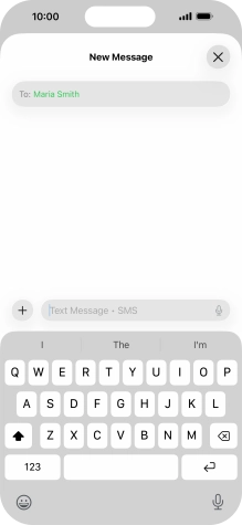 Press the microphone icon and say the required text.