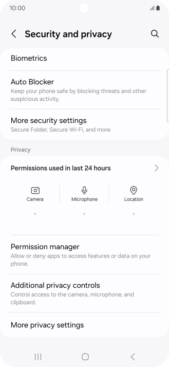 Press Permission manager. Press Permission manager.