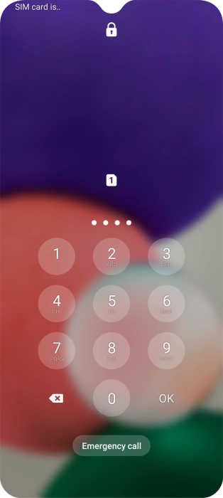 Key in the new PIN again and press OK.
