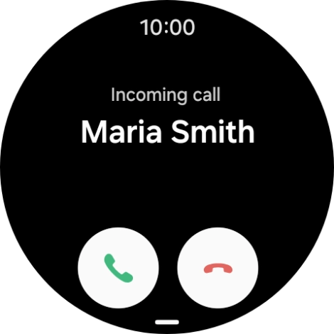 Press the accept call icon and slide your finger upwards to answer the call.