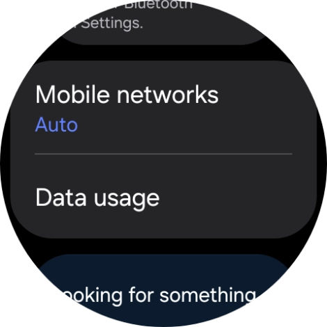 Press Mobile networks.