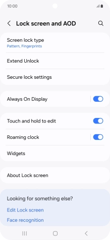 Press Screen lock type and key in the additional phone lock code you created earlier.