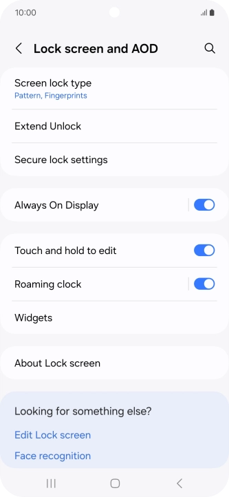 Press Screen lock type and key in the additional phone lock code you created earlier.