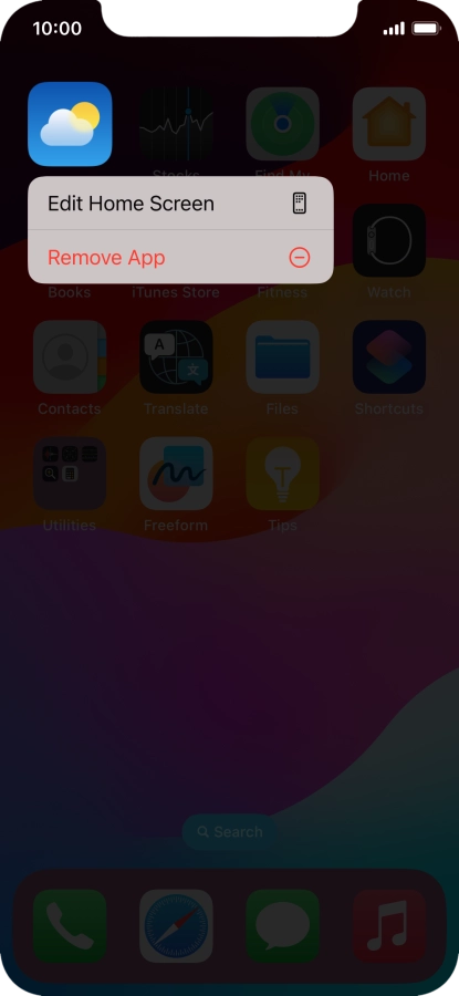 Press Remove App. Press Remove App.