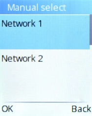 Select the required network.