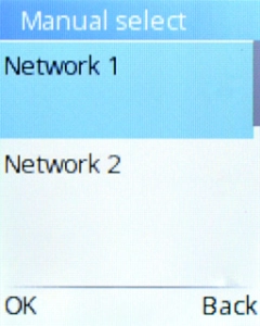 Select the required network.
