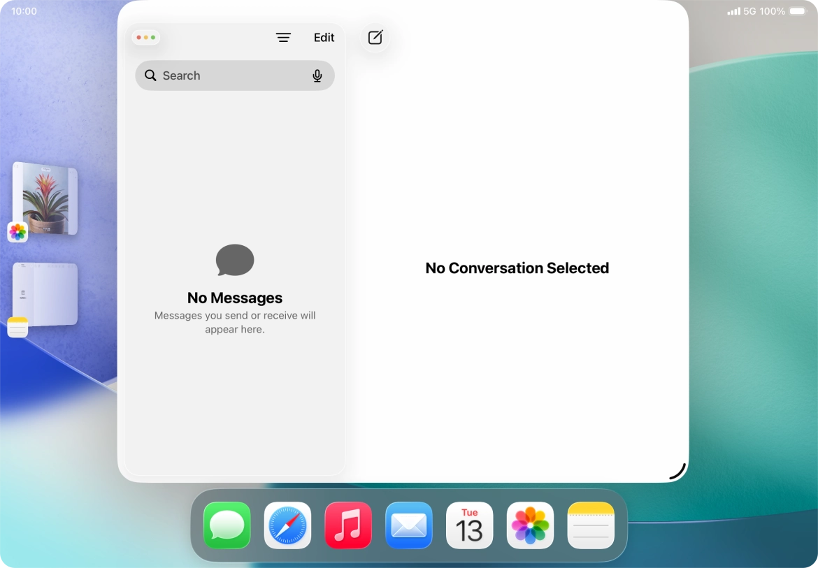 If you've selected Stage Manager for multitasking, you can press and drag the required running application to the centre of the screen.