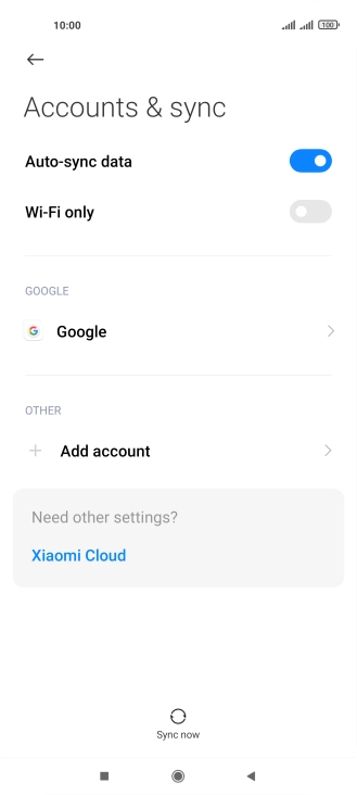 Press the required account. Press the required account.