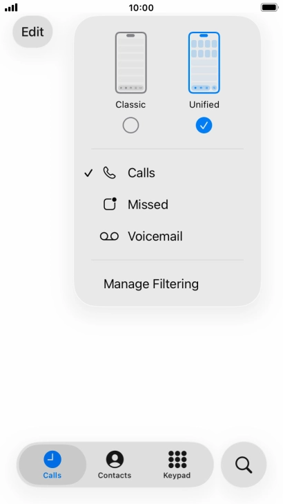 Press Voicemail and follow the instructions on the screen to set the voicemail PIN and greeting.