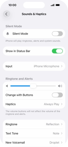 Press Text Tone.