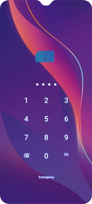 If your SIM is locked, key in your PIN and press OK. If your SIM is locked, key in your PIN and press OK.