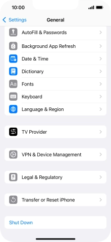 Press Language & Region.