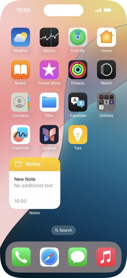 If you're using a Widget Stack: slide up or down on the stack to select the required widget.