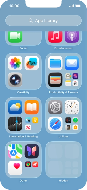 The app is now placed in the Hidden folder in the App Library.