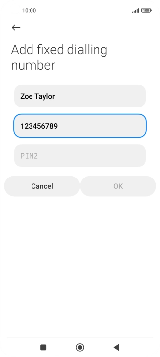 Press PIN2. Press PIN2.